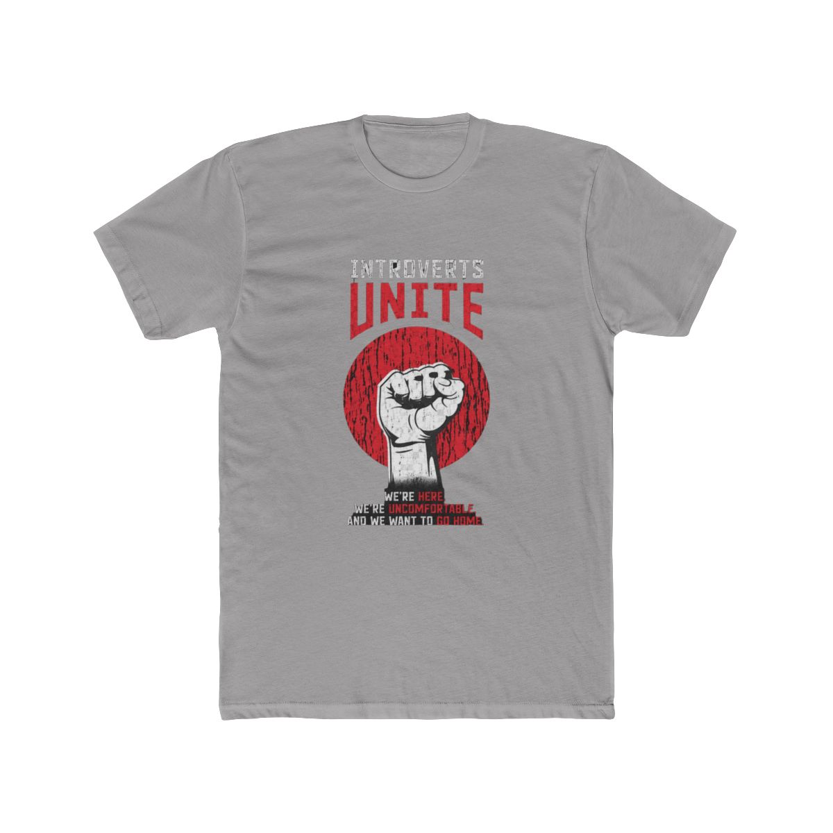 Introverts Unite Red Fist Graphic T-Shirt - Official t-shirts merchandise