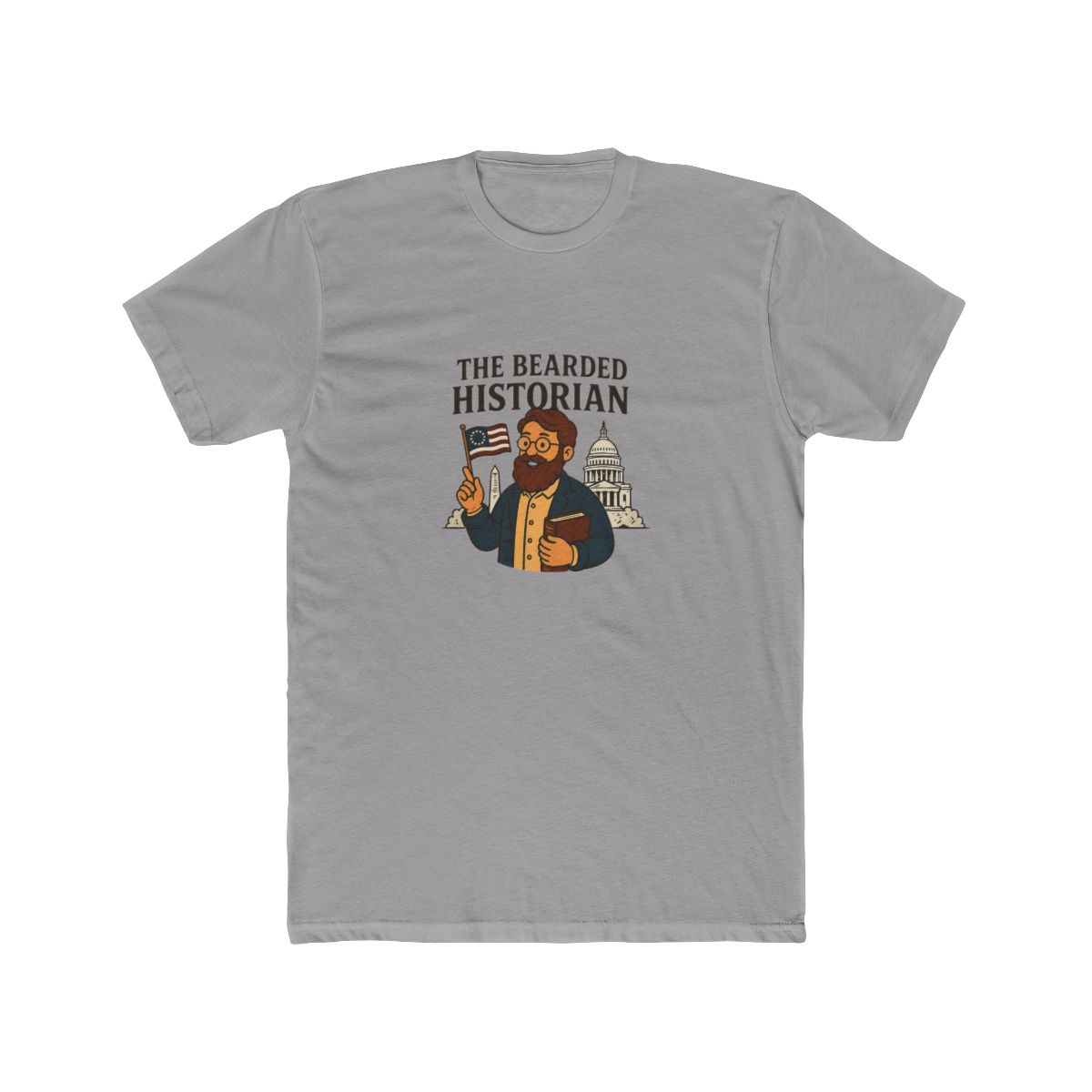 The Bearded Historian Tee - Vintage Style, T Shirt for History Lovers - Official t-shirts merchandise