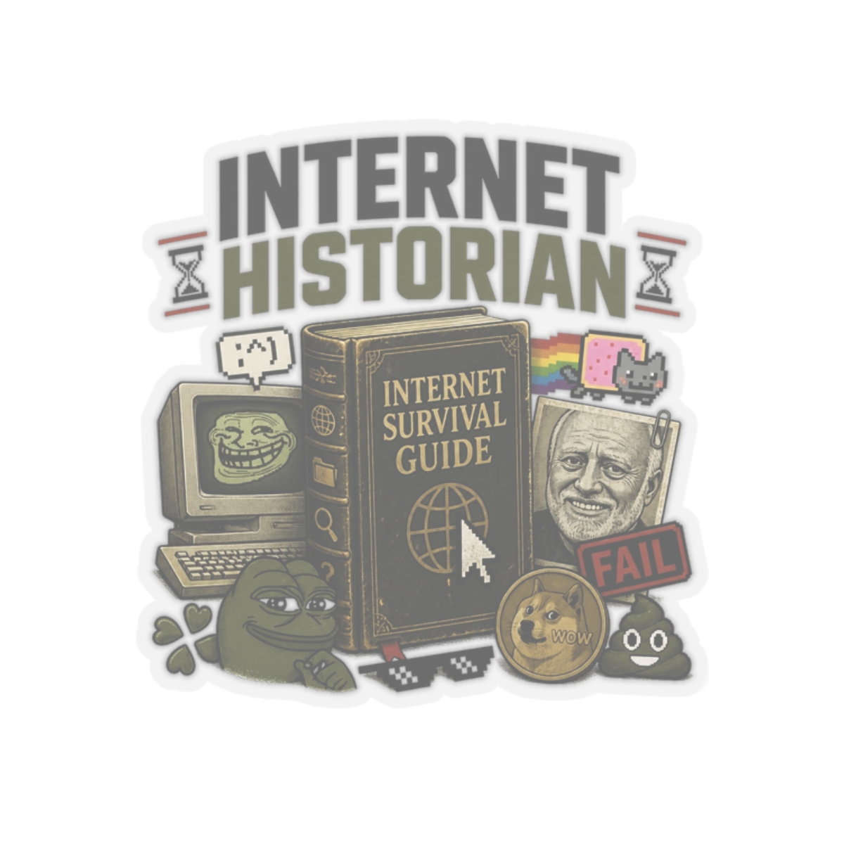 Internet Historian "Internet Survival Guide" Sticker