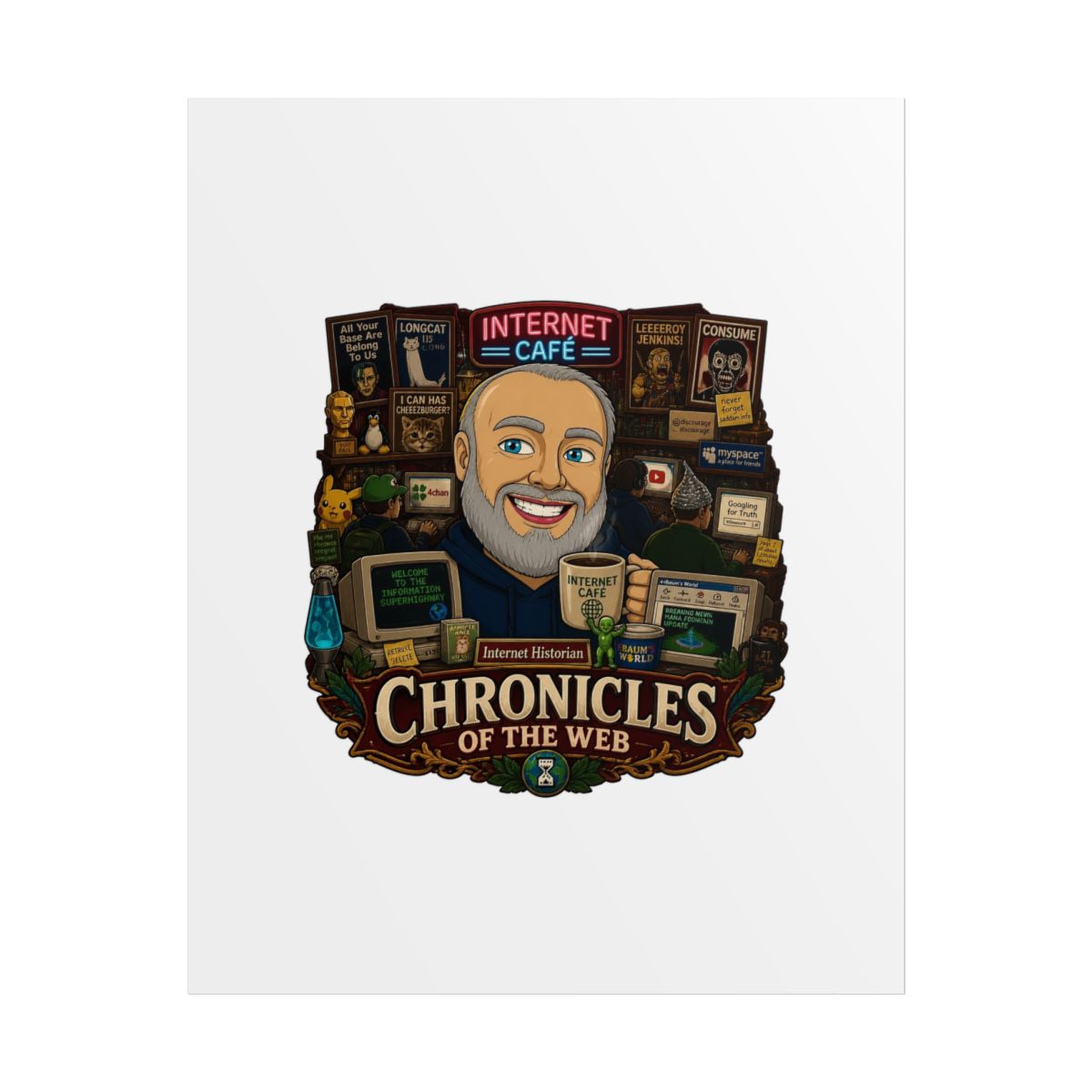 Internet Historian "Chronicles of the Web" Poster - Internet Historian official Posters & Wall Art merch