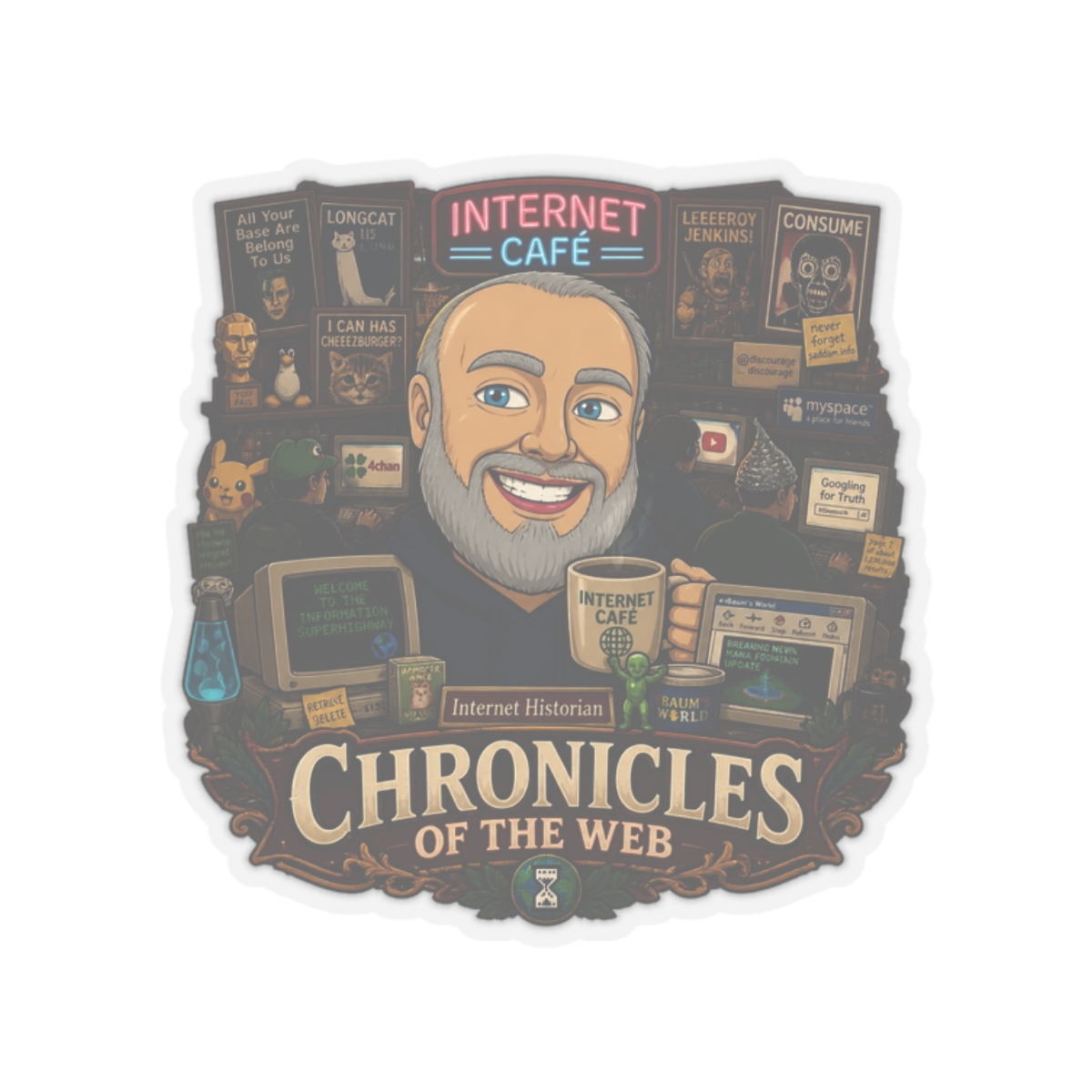 Internet Historian "Chronicles of the Web" Sticker