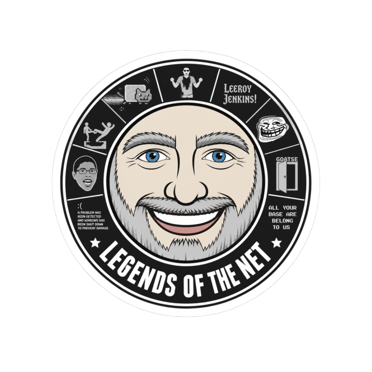 Internet Historian "Legends of the Net" Sticker - alternate angle 1, merchandise